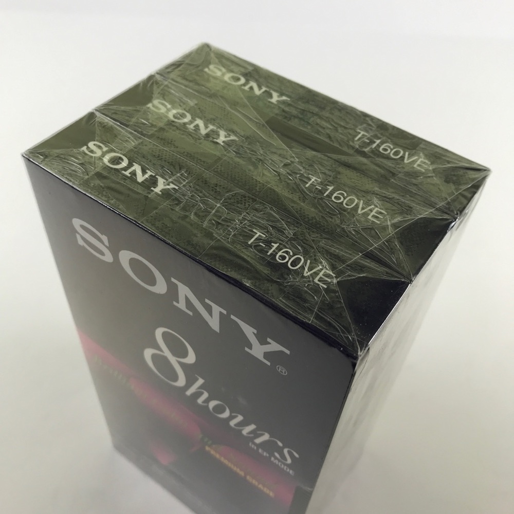 Sealed Sony T-160VE Premium Grade Blank VHS Tapes Made in USA 8 Hour Lot of 3 - Picture 10 of 14